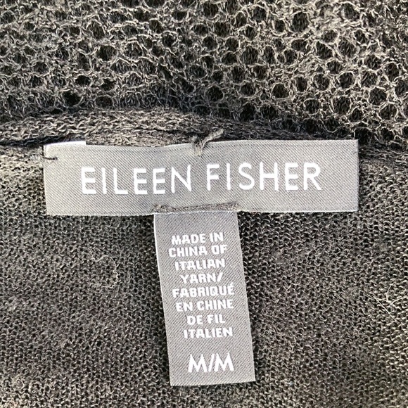 Eileen Fisher Loose Stitch Knit Lightweight Sheer Pullover - Picture 8 of 9